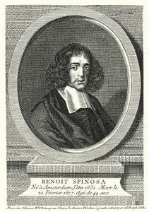 Baruch Spinoza , nederlandsk filosof (gravering) av German School