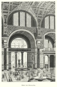 Baths of Caracalla, Roma (gravering) av German School