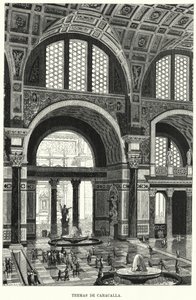 Baths of Caracalla, Roma (litho) av German School