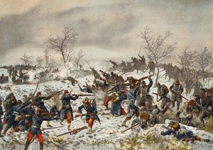 Slaget før Le Mans-Champagne, fransk-prøyssisk krig, 11. januar 1871 av German School