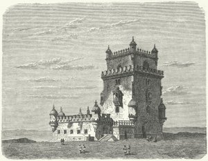 Belem Tower, Lisboa (gravering) av German School