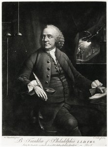 Benjamin Franklin, 1884-90 (fototype) av German School