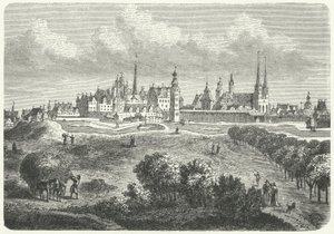 Berlin og Colln på 1600-tallet (gravering) av German School