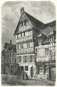 Fødested i Rouen til den franske dramatikeren Pierre Corneille (gravering) av German School