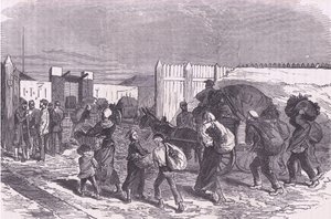 Innbringer grønnsaker fra forstedene, Cassells History of the War between France and Germany utgitt av Cassell and Company Limited, ca. 1890 (litho) av German School