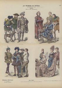 Burgundsk kjole, 1400-tallet av German School
