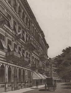 Cafe Elefant, Old Meadow (litho) av German School