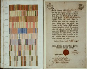Kampanjebånd og pliktopptegnelse for en soldat i den kongelige prøyssiske hæren, 1778 av German School