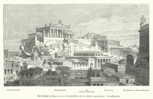Capitoline Hill, det gamle Roma (gravering) av German School