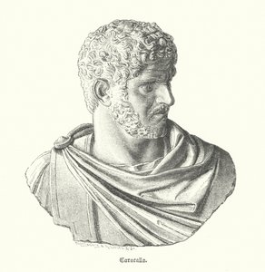 Caracalla, romersk keiser (gravering) av German School