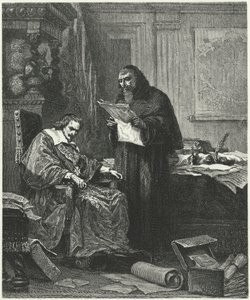 Kardinal Richelieu og hans fortrolige og agent Pere Joseph (gravering) av German School