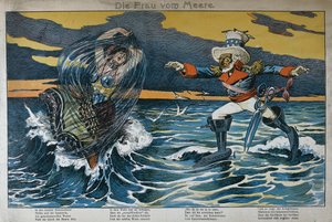 Karikatur om den spansk-amerikanske krigen, 1898 av German School