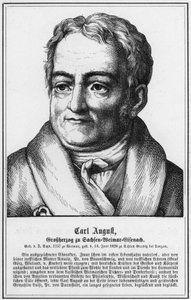 Carl August, storhertug av Sachsen-Weimar-Eisenach (gravering) av German School
