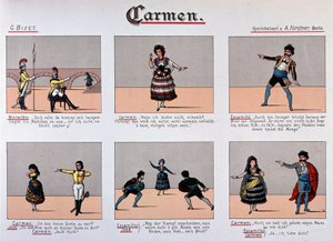 Carmen - 1800-talls bildeserie av German School