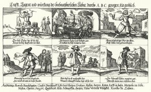Tegneserie om tobakk og piperøyking (gravering) av German School
