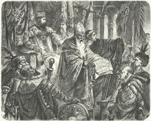 Casimir III fra Polen proklamerer statutten til Wislica av German School