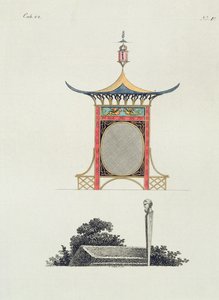 Chinese Garden Screen, fra Recent New Ideas for the Garden, utgitt 1779 av German School