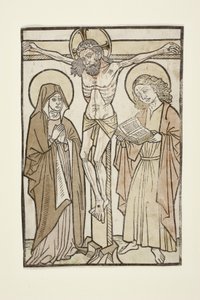 Kristus på korset mellom Maria og Johannes, 1460-70 av German School