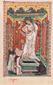 Kristus med Arma Christi (wc på vellum) av German School