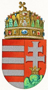 Ungarns våpenskjold, ca. 1898 av German School