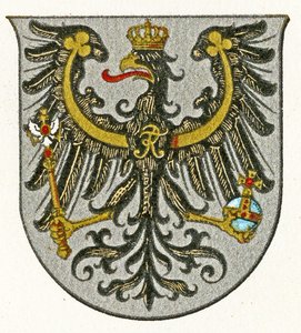 Våpenskjold fra kongeriket Preussen og senere provinsen Øst-Preussen, ca. 1898 av German School