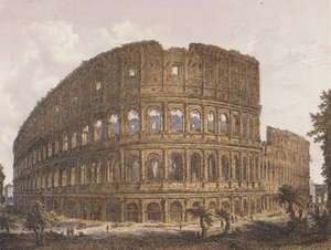 Colosseum, Roma (fargelitografi) av German School