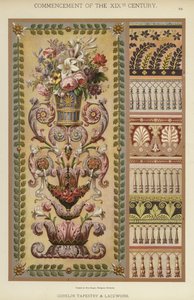 Begynnelsen av det 19. århundre, Gobelin-teppe og blonder (farge litho) av German School