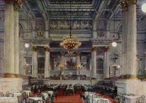 Konsertsal, Berlin zoologiske hage, Tyskland (farge litho) av German School