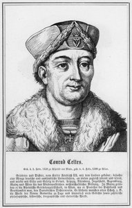 Conrad Celtes (gravering) av German School