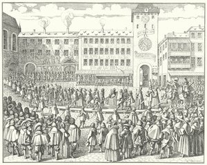 Kroningsprosesjon av Matthias, den hellige romerske keiseren i 1612. av German School