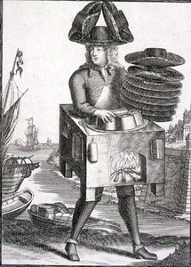 Kostyme for en hattemaker, pub. av Gerard Valck (1651/2-1726) ca. 1690 (gravering) av German School