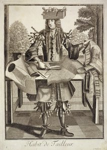 Kostyme for en skredder, pub. av Gerard Valck (16512-1726) ca. 1690 av German School