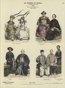 Kostyme til kinesere i Øst-India, 1880 av German School