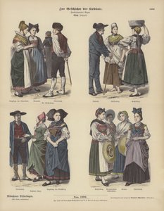 Kostymer fra Alsace av German School