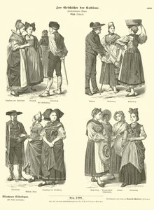 Kostymer fra Alsace, 1800-tallet av German School