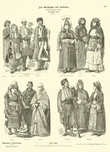 Kostymer fra det osmanske tyrkiske Europa, sent på 1800-tallet av German School