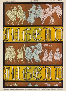 Omslagsillustrasjon for magasinet Jugend, 1896 av German School
