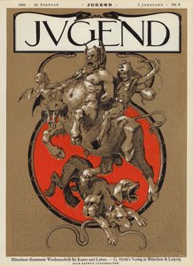 Omslagsillustrasjon for magasinet Jugend, 1896 av German School