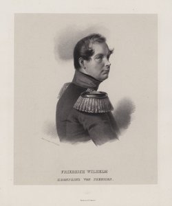 Kronprins Frederick William av Preussen (litho) av German School