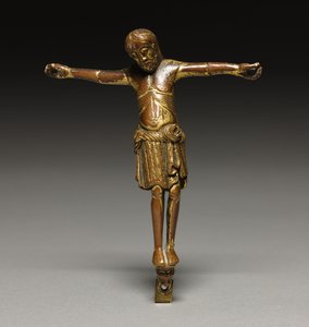 Korsfestet Kristus, ca. 1200 (forgylt bronse) av German School