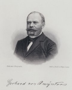 Dagobert von Gerhardt , tysk soldat, poet og romanforfatter (gravering) av German School