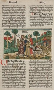 David og paktens ark, slutten av 1400-tallet (håndfarget tresnitt) av German School