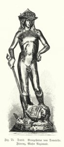 David, bronsestatue av Donatello (gravering) av German School