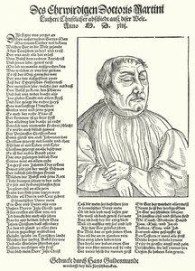 Død av den tyske protestantiske reformatoren Martin Luther (gravering) av German School
