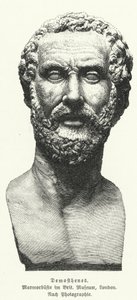 Demosthenes , antikkens gresk statsmann og taler (litho) av German School