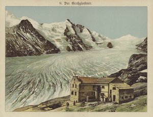 Der Grossglockner (farge litho) av German School
