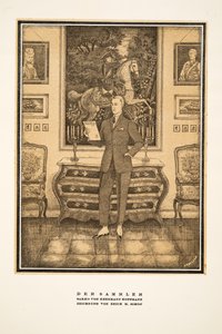 Der Sammler, reklame for herremote av Hermann Hoffmann, fra Styl, utgitt 1922 (pochoir-trykk) av German School