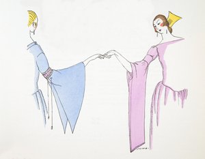 Design for ermer, fra Styl, utgivelsesdato 1922 (pochoir-trykk) av German School