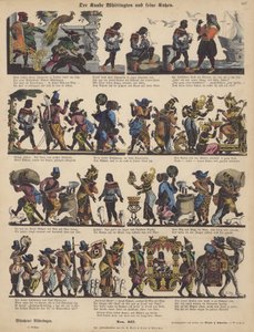 Dick Whittington og kattene hans (farget gravering) av German School