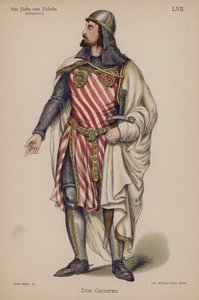 Don Garceran, fra Die Judin von Toledo (Jødinnen i Toledo) av Franz Grillparzer (farge litho) av German School